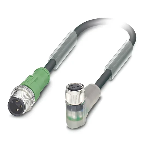 Phoenix Contact SAC-3P-M12MS/0,3-PUR/M 8FR-2L Sensor-/Aktor-Kabel, 0,3 m, M12-Stecker gerade auf M8-Buchse gewinkelt, 3-polig, 1694884
